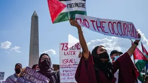 Biden won't stop the antisemitic rioting and if any foreign power invades us, he will not order the military to stop them.