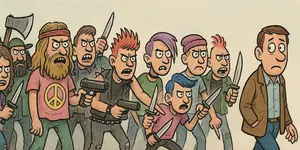 Away with Judeo-Christianity, away with Commandments, away with Love, away with Constitutions, away with Laws: let us learn to Hate, Lie, Steal and Murder