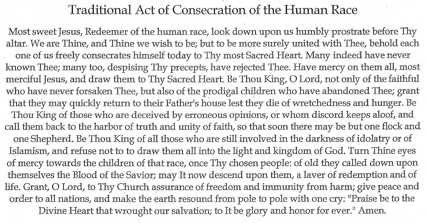 Christ the King Consecration of Humanity