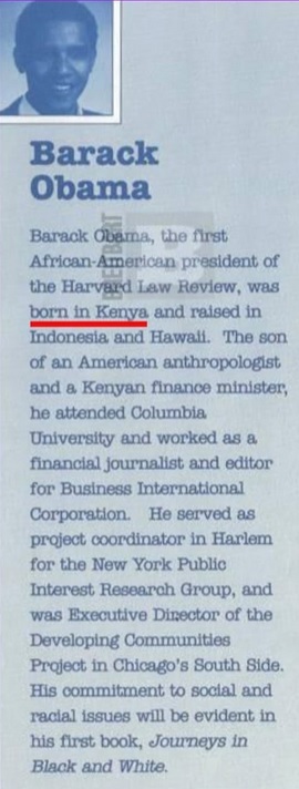 Obma 1997 Harvard Yearbook Obma 1997 Harvard Yearbook